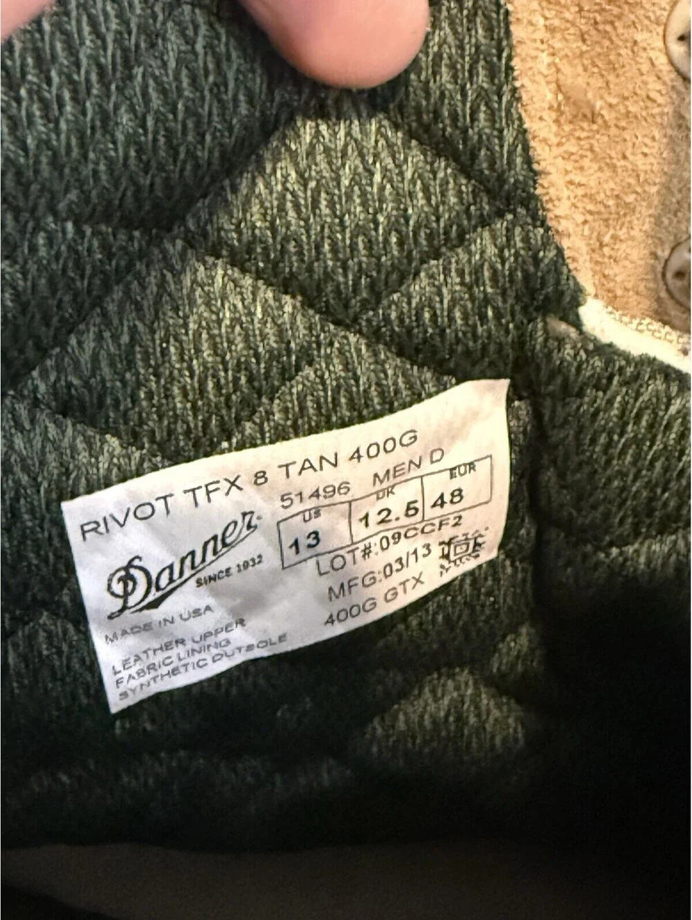 Danner rivot tfx
